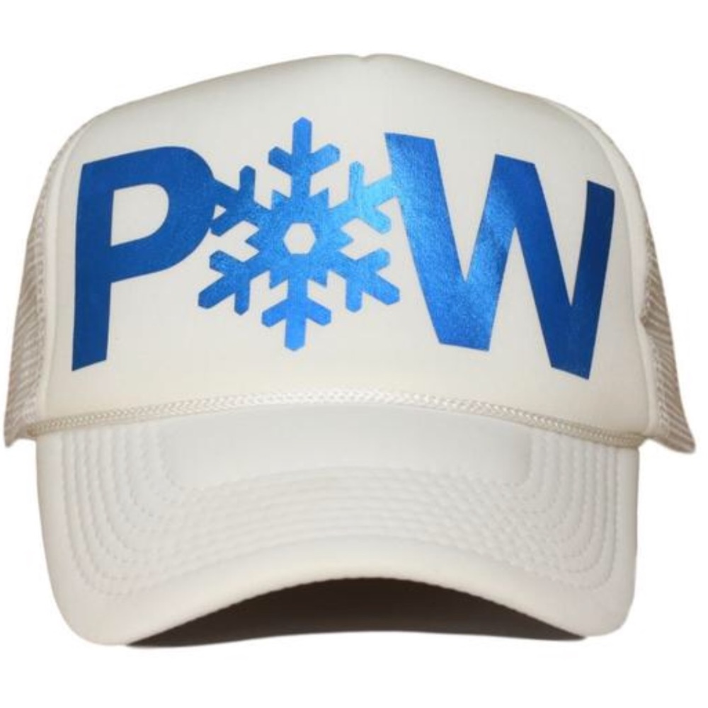 SKI💥POW Snow❤️Baseball hat 🇺🇸unisexAdultNEW - Picture 1 of 3